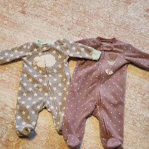Cozy Animal Print Baby Sleepers